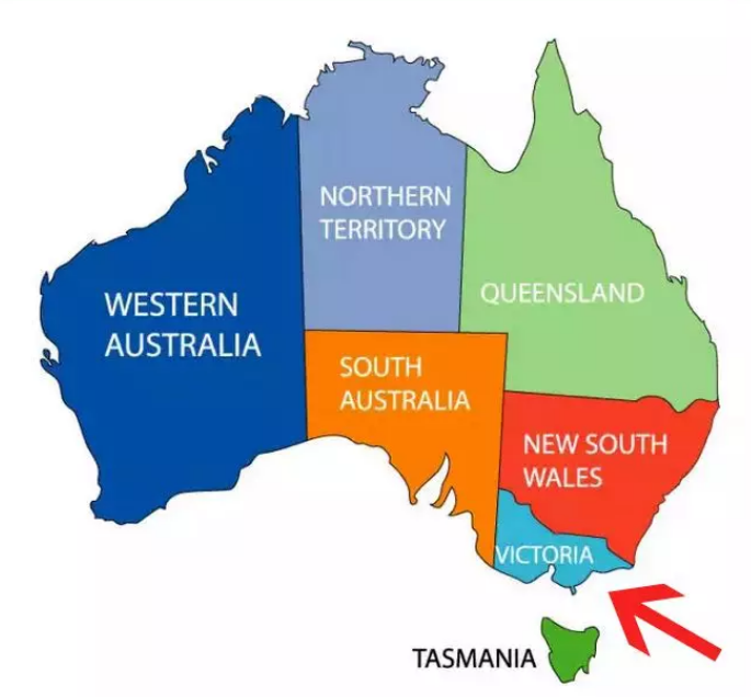 维多利亚州位于澳大利亚东南沿海,与塔斯马尼亚州相望,她的北部是新南